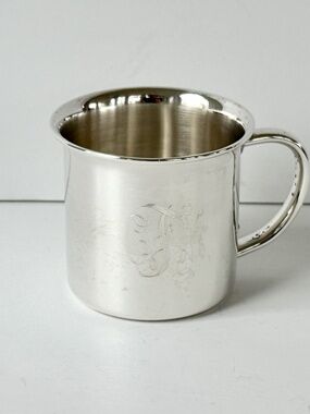 Wallace Sterling Silver .925 Baby / Child Cup with Monogram C M F - New